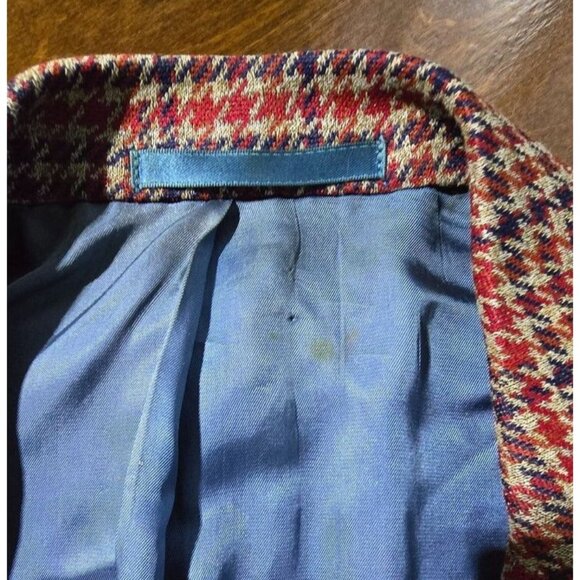 Vtg Andhurst Belk Matthews Plaid Blazer Sport Jacket Men's Sz 38R Leisure Retro - Picture 7 of 10